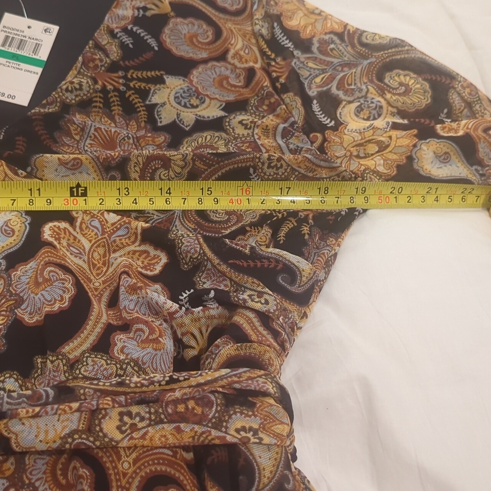 Women's Harlow and Rose Brown Paisley dress - Picture 8 of 9